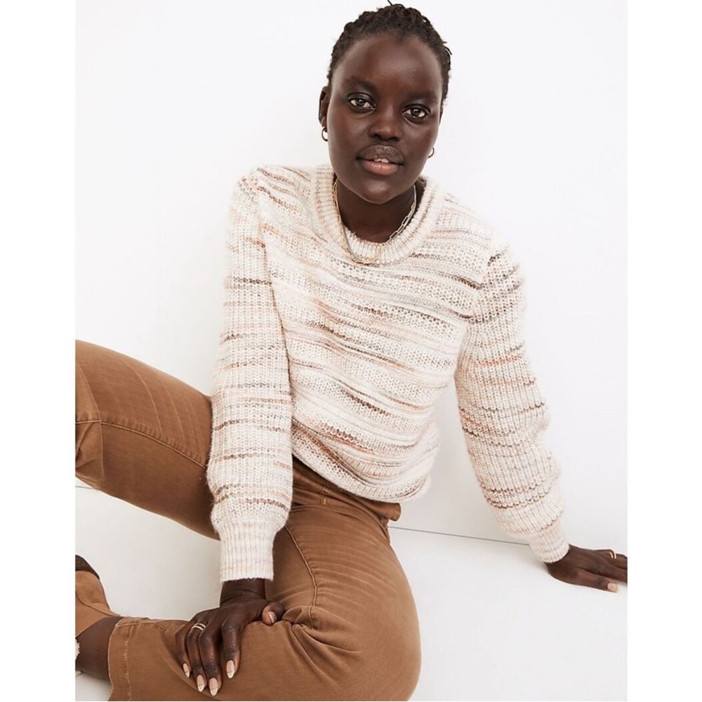 Madewell Space-Dyed Canton Pullover Cotton Blend Sweater